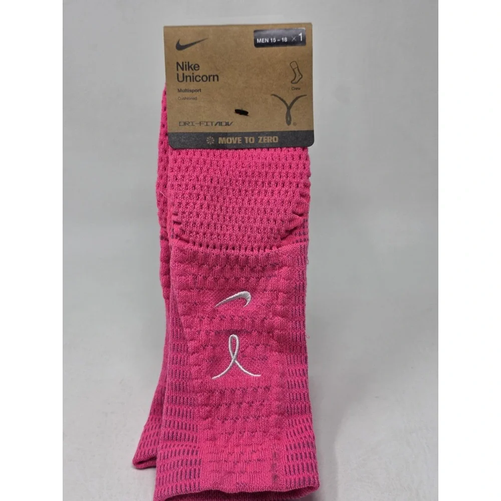 Nike Unicorn Kay Yow Pink Dri-Fit ADV Socks Mens Size 15-18 IB9160-645 New